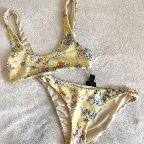 pacsun yellow bikini